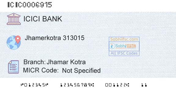 Icici Bank Limited Jhamar KotraBranch 