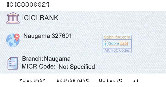 Icici Bank Limited NaugamaBranch 