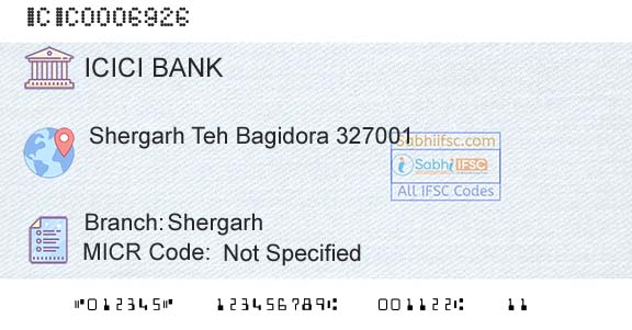 Icici Bank Limited ShergarhBranch 