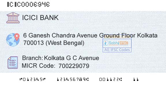 Icici Bank Limited Kolkata G C AvenueBranch 