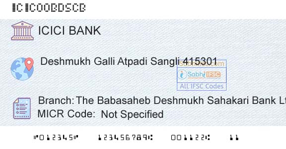 Icici Bank Limited The Babasaheb Deshmukh Sahakari Bank LtdBranch 