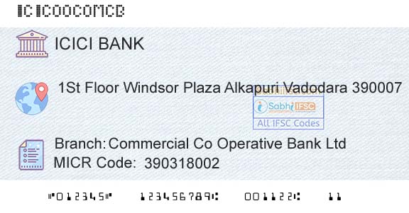 Icici Bank Limited Commercial Co Operative Bank LtdBranch 
