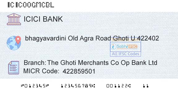 Icici Bank Limited The Ghoti Merchants Co Op Bank LtdBranch 