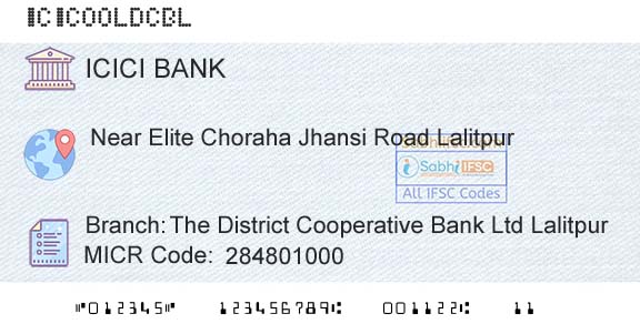 Icici Bank Limited The District Cooperative Bank Ltd LalitpurBranch 