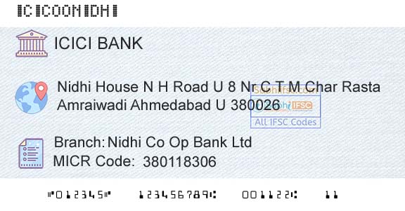 Icici Bank Limited Nidhi Co Op Bank LtdBranch 