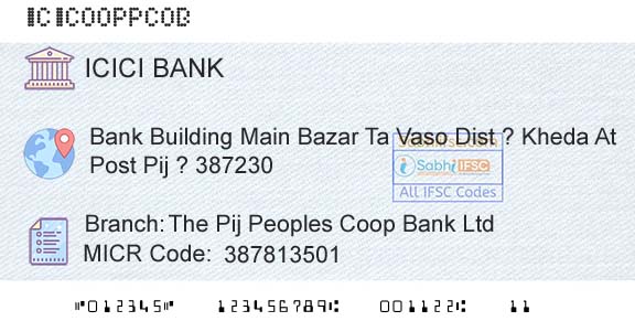 Icici Bank Limited The Pij Peoples Coop Bank LtdBranch 