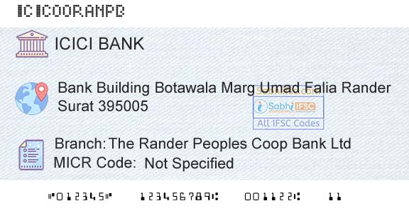 Icici Bank Limited The Rander Peoples Coop Bank LtdBranch 
