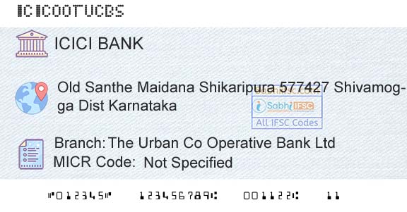 Icici Bank Limited The Urban Co Operative Bank LtdBranch 