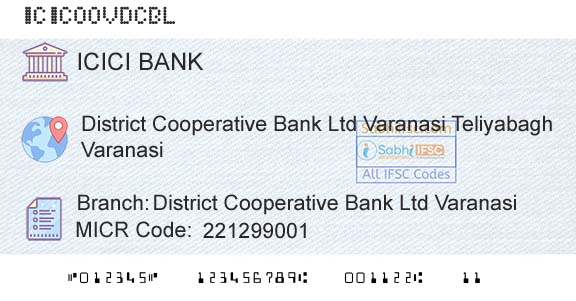 Icici Bank Limited District Cooperative Bank Ltd VaranasiBranch 