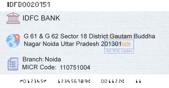 Idfc First Bank Ltd NoidaBranch 