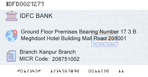 Idfc First Bank Ltd Kanpur BranchBranch 