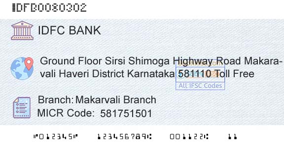 Idfc First Bank Ltd Makarvali BranchBranch 