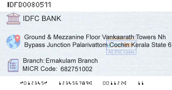 Idfc First Bank Ltd Ernakulam BranchBranch 