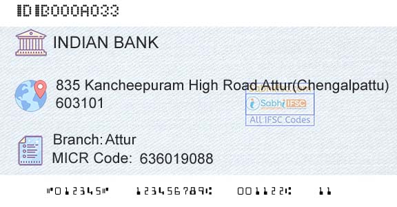 Indian Bank AtturBranch 
