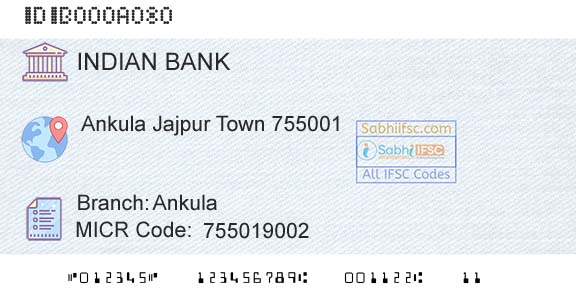 Indian Bank AnkulaBranch 