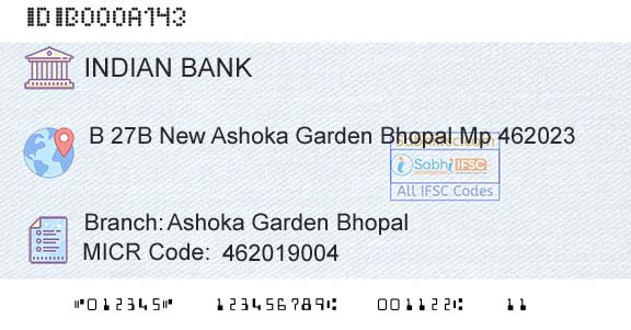 Indian Bank Ashoka Garden BhopalBranch 
