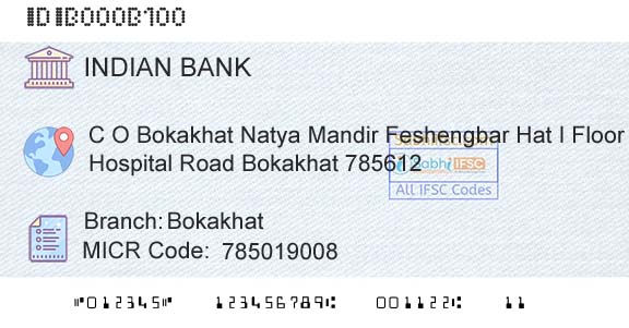 Indian Bank BokakhatBranch 