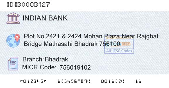 Indian Bank BhadrakBranch 