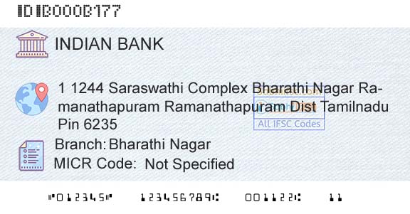 Indian Bank Bharathi NagarBranch 