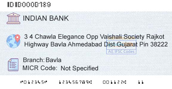 Indian Bank BavlaBranch 