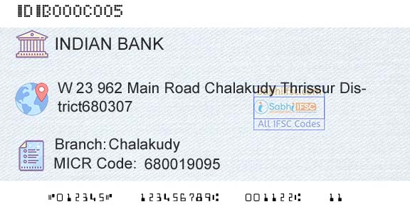 Indian Bank ChalakudyBranch 