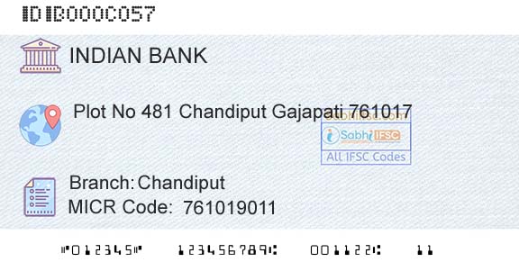Indian Bank ChandiputBranch 