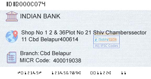 Indian Bank Cbd BelapurBranch 