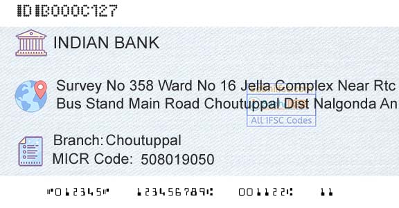 Indian Bank ChoutuppalBranch 