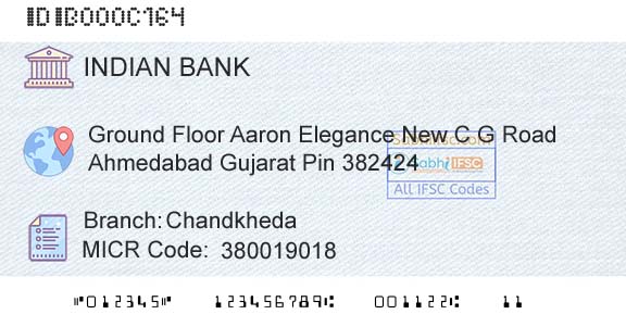 Indian Bank ChandkhedaBranch 