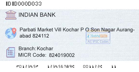 Indian Bank KocharBranch 