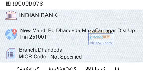 Indian Bank DhandedaBranch 