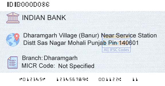 Indian Bank DharamgarhBranch 