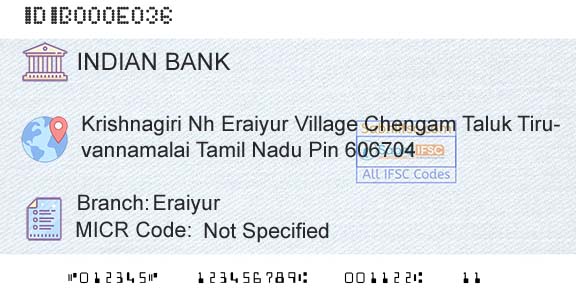 Indian Bank EraiyurBranch 