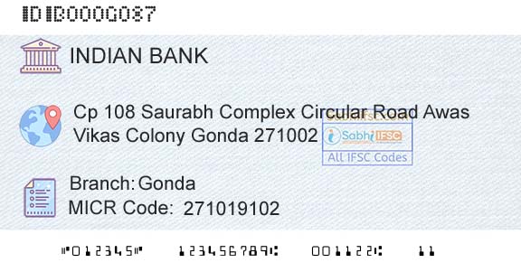 Indian Bank GondaBranch 