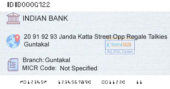 Indian Bank GuntakalBranch 