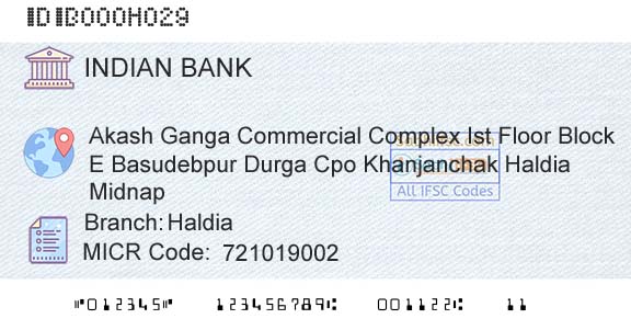 Indian Bank HaldiaBranch 
