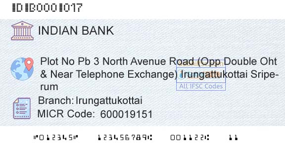 Indian Bank IrungattukottaiBranch 