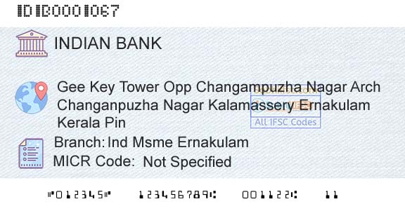 Indian Bank Ind Msme ErnakulamBranch 