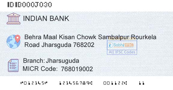 Indian Bank JharsugudaBranch 