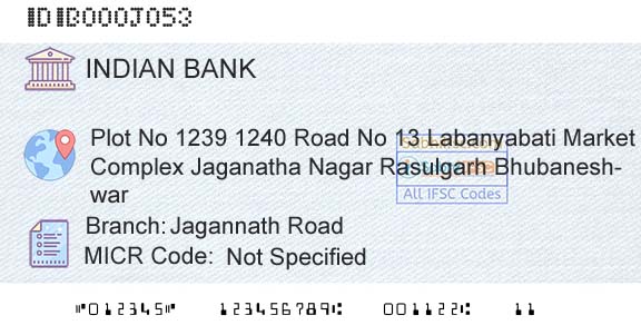 Indian Bank Jagannath RoadBranch 