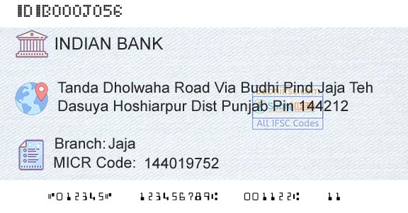 Indian Bank JajaBranch 