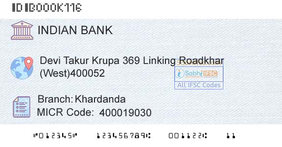Indian Bank KhardandaBranch 
