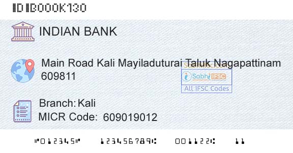 Indian Bank KaliBranch 