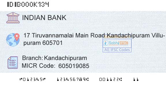 Indian Bank KandachipuramBranch 