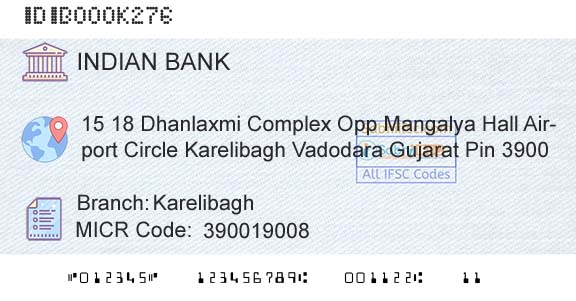 Indian Bank KarelibaghBranch 
