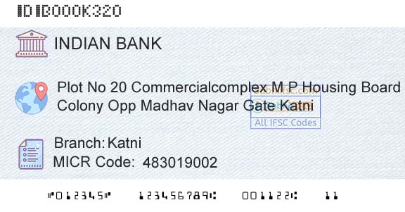 Indian Bank KatniBranch 