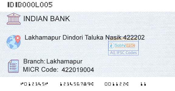 Indian Bank LakhamapurBranch 