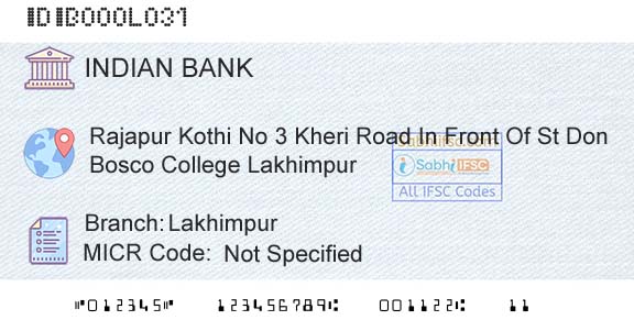 Indian Bank LakhimpurBranch 