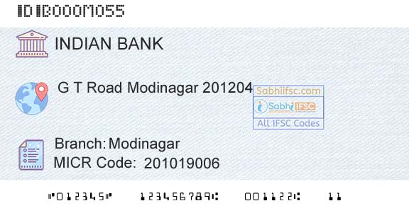 Indian Bank ModinagarBranch 