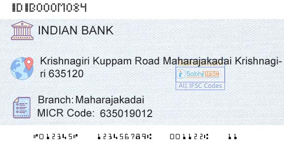 Indian Bank MaharajakadaiBranch 
